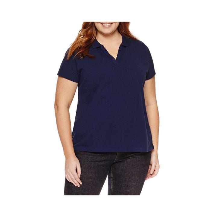 St. John's Bay Short Sleeve Polo - Plus