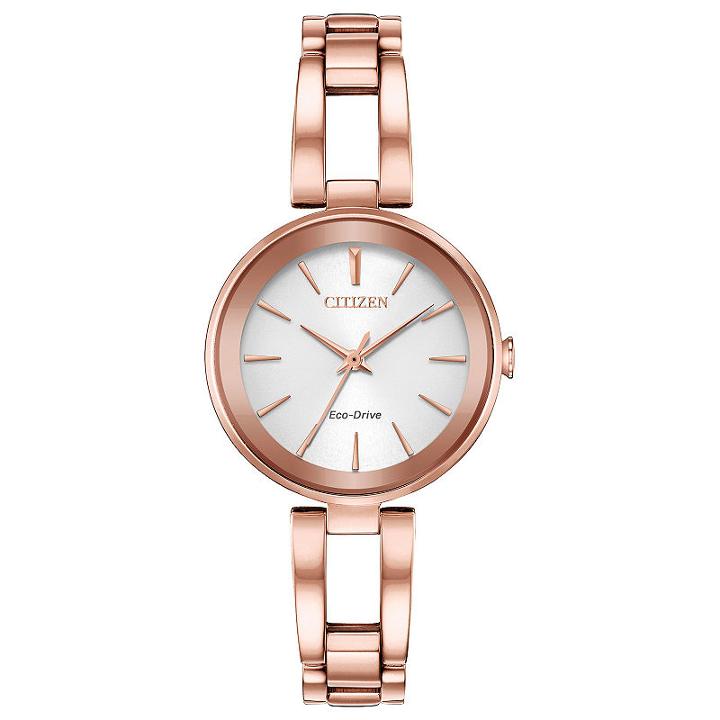 Citizen Womens Rose Goldtone Bangle Watch-em0633-53a