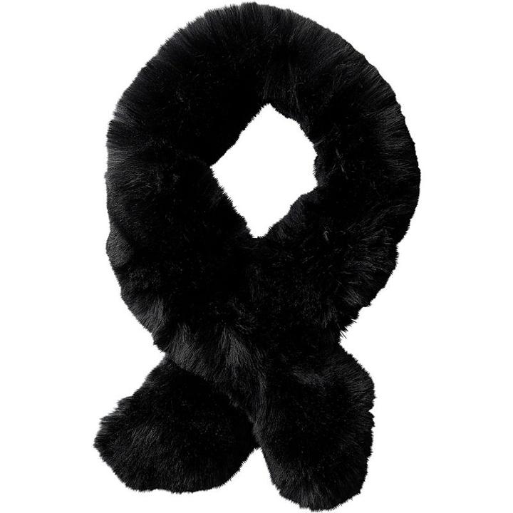 Tickled Pink Black Fringe Infinity Cold Weather Scarf