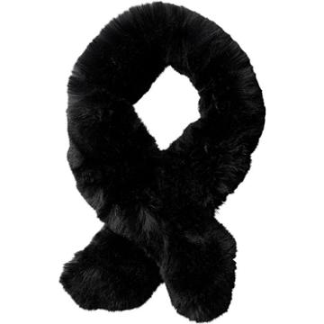 Tickled Pink Black Fringe Infinity Cold Weather Scarf