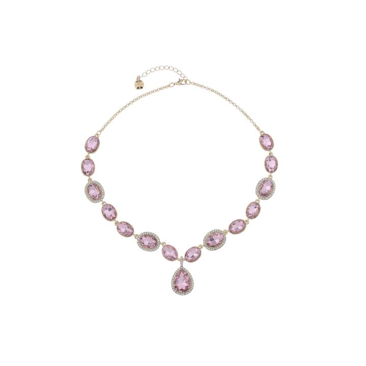 Monet Jewelry Womens Pink And Goldtone Y Necklace