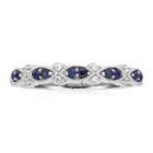 I Said Yes&trade; Genuine & Lab-created Blue Sapphire Vintage-style Band