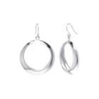 Sterling Silver Open Circle Drop Earrings
