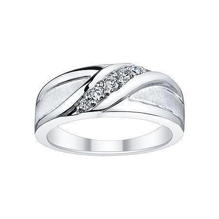 Mens 1/4 Ct. T.w. Diamond Foldover Band