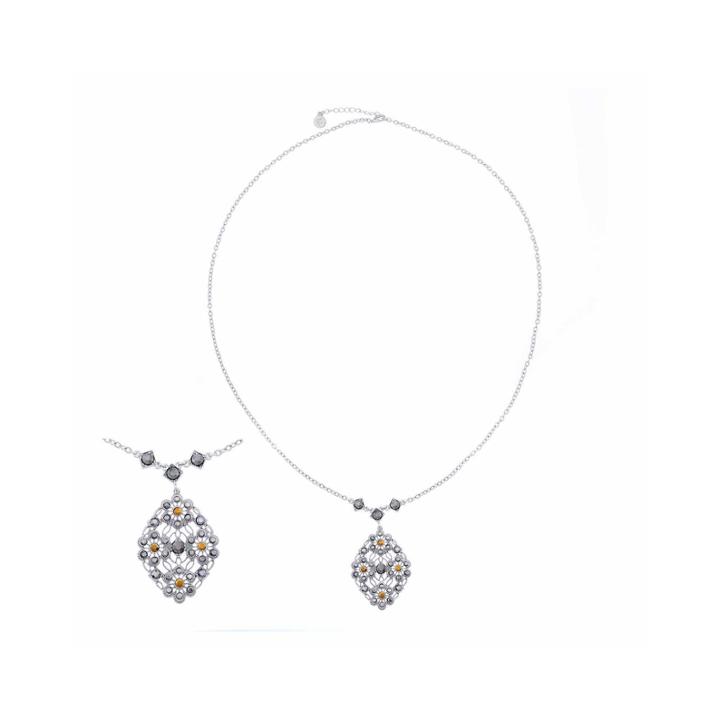 Liz Claiborne Marcasite Long Pendant Necklace
