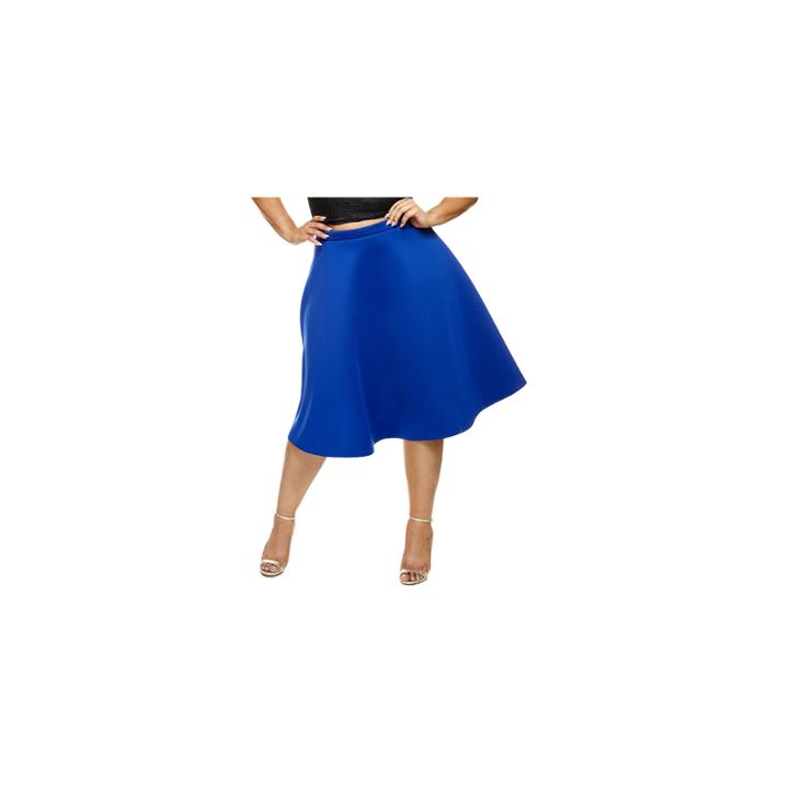Scuba Flare Midi Skirt