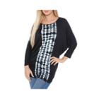 White Mark Banded Dolman Tie Dye T-shirt-womens
