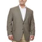 Stafford Yearround Chocolate Houndstooth Sport Coat-big And Tall