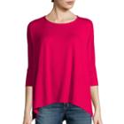 A.n.a Long-sleeve Draped-hem Top