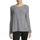 212 Ny Textured Cable Pullover Sweater