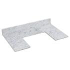 35.5-in. W 22-in. D Marble Top In Bianca Carara Color For 3h8-in. Faucet