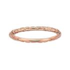 Personally Stackable 18k Rose Gold Over Sterling Silver 1.5mm Twisted Ring