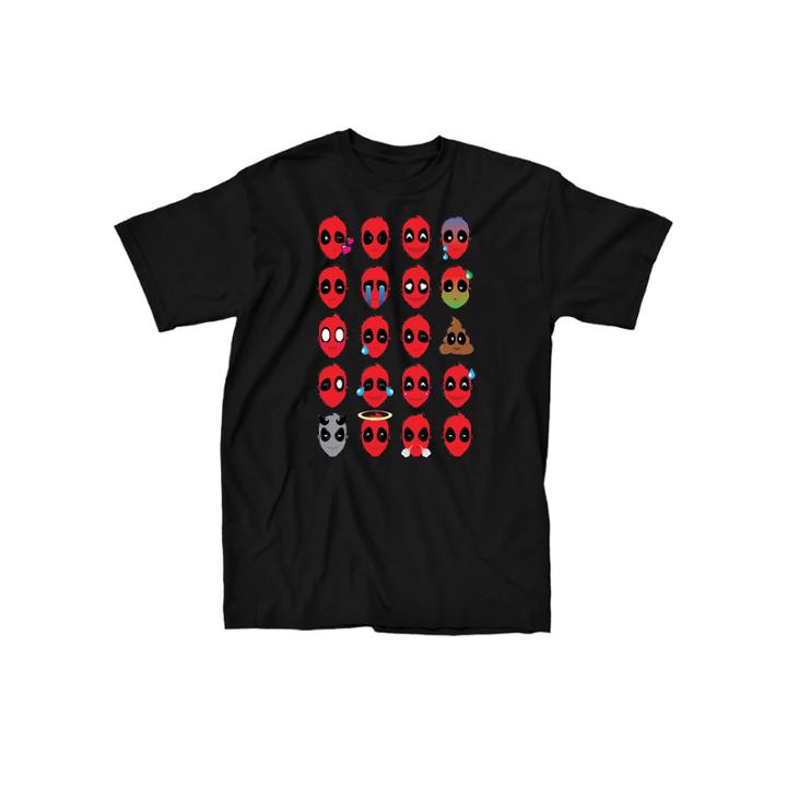 Marvel Deadpool Faces Graphic T-shirt