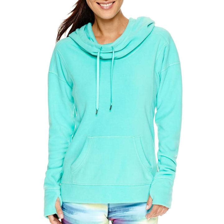 Xersion&trade; Long-sleeve Cowlneck Fleece Pullover