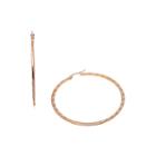 18k Rose Gold Ion-plated Stainless Steel 57mm Skinny Hoop Earrings