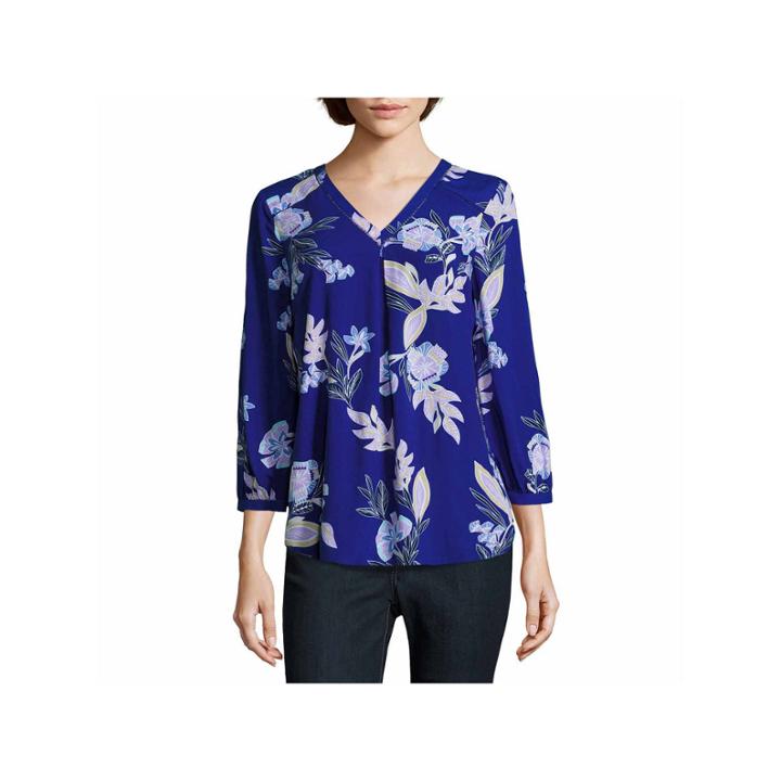 St. John's Bay 3/4 Sleeve Peasant Top Talls