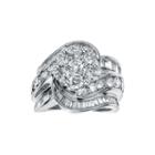 4 Ct. T.w. Diamond 14k White Gold Swirl Ring