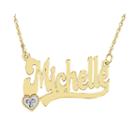 Personalized Diamond-accent 14k Gold Over Sterling Silver Name Necklace