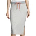 Liz Claiborne Drawstring Knit Midi Skirt - Tall