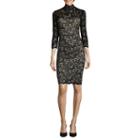 Bisou Bisou 3/4-sleeve Lace Sheath Dress