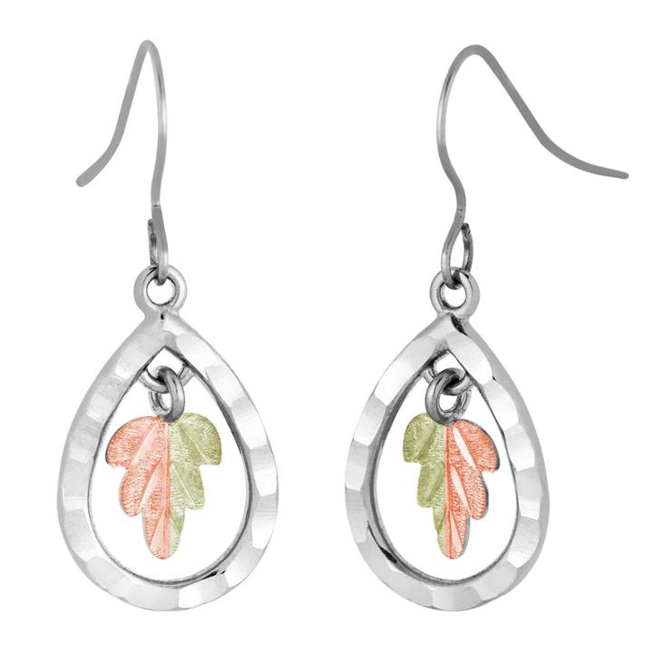 Landstroms Black Hills Gold Sterling Silver Drop Earrings