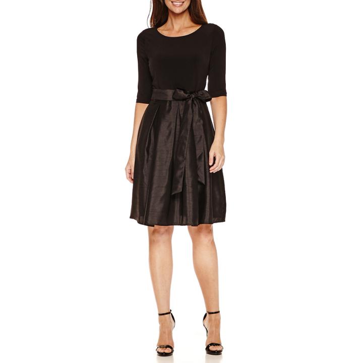 Liz Claiborne 3/4 Sleeve Fit & Flare Dress