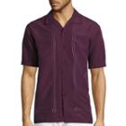 The Havanera Co. Short-sleeve Embroidered Button-front Shirt