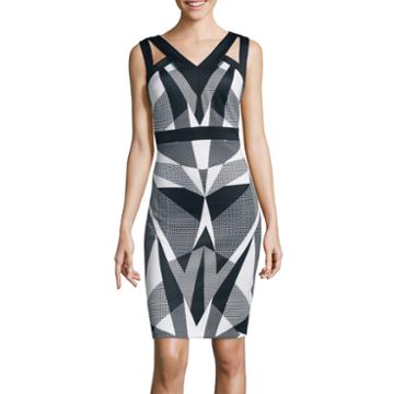 Signature By Sangria Graphic Print Sheath Dress