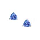 Limited Quantities! 5/8 Ct. T.w. Round Blue Tanzanite Sterling Silver Stud Earrings