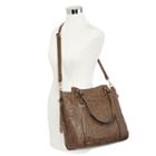 Louis Cardy Front Zipper Detailed Tote Bag