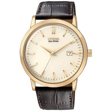 Citizen Eco-drive Brown Leather Watch Bm7193-07b