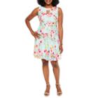 R & K Originals Sleeveless Floral Fit & Flare Dress-petite