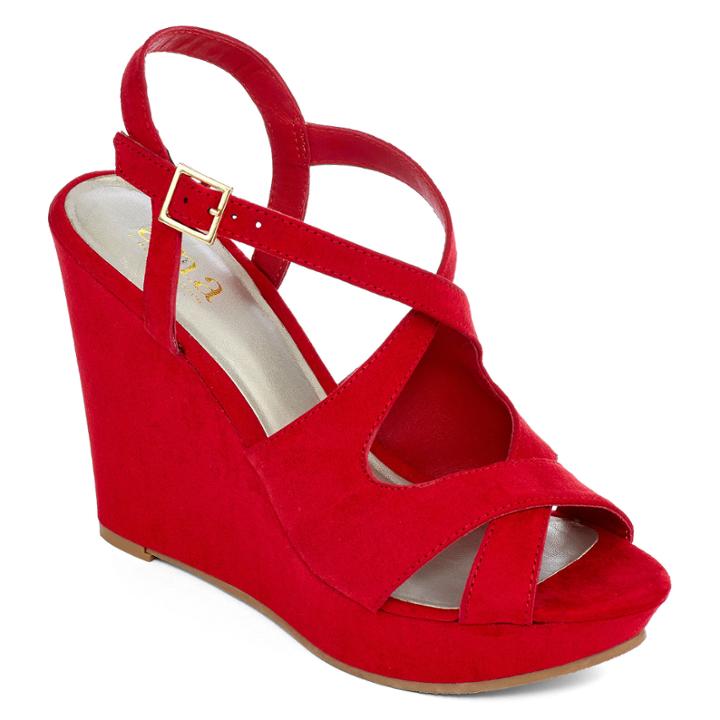 A.n.a Maya Microsuede Wedge Sandals