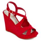 A.n.a Maya Microsuede Wedge Sandals