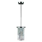Torrent Collection 1 Light Mini Chrome Finish Andclear Crystal Round Pendant