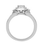 Womens 1/2 Ct. T.w. Baguette White Diamond 10k Gold Engagement Ring