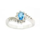 Sparkle Allure Blue Crystal Cocktail Ring