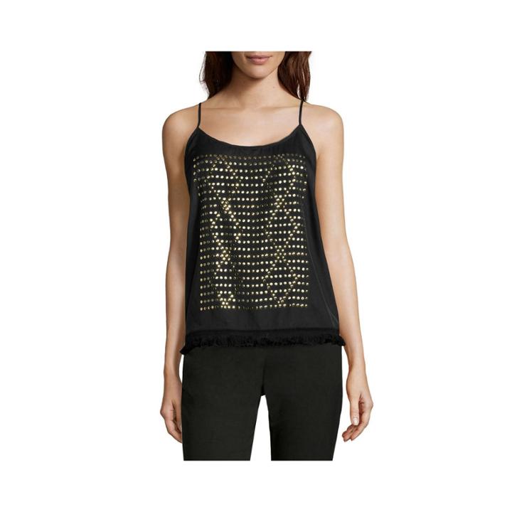 Worthington Sleeveless Fringe Hem Cami