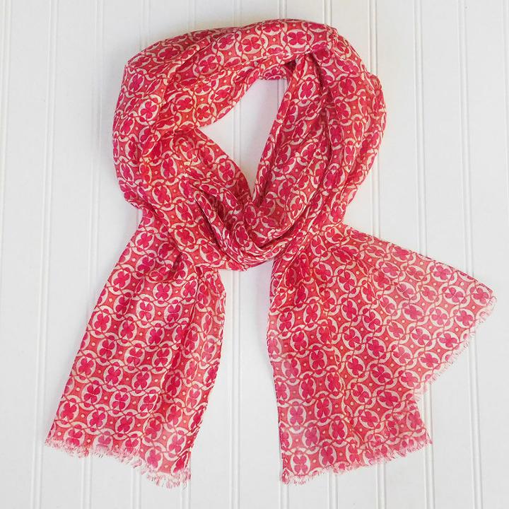 Design Imports Skinny Floral Scarf