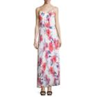 Bisou Bisou Sleeveless Pleated Floral Maxi Dress