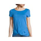 A.n.a Short-sleeve Knot-front Top- Petite