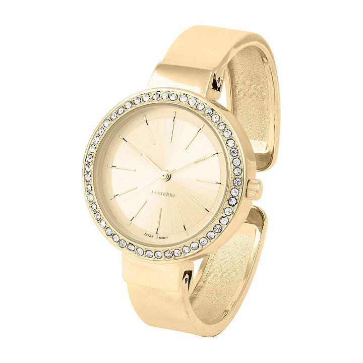 Daisy Fuentes Womens Gold Tone Bangle Watch-df124gd