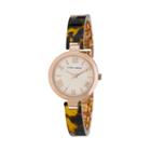 Laura Ashley Womens Tortoise/ Rose Gold Resin Link Watch La31002tor
