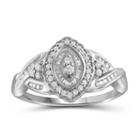 1/2 Ct. T.w. Diamond 10k White Gold Marquise Ring