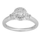 Hallmark Bridal Womens 1/3 Ct. T.w. Genuine Round White Diamond 10k Gold Engagement Ring
