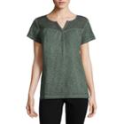 St. John's Bay Short Sleeve Round Neck T-shirt-womens Petites