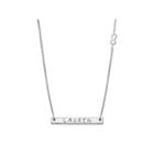 Personalized Sterling Silver Infinity Charm Name Bar Necklace