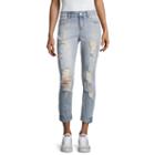 Vanilla Star Destructed Pearl Skinny Jeans-juniors