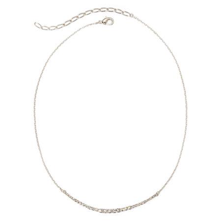 Vieste Rhinestone Curved Bar Necklace