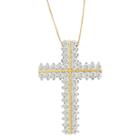 Womens 4 Ct. T.w. White Diamond 10k Gold Pendant Necklace